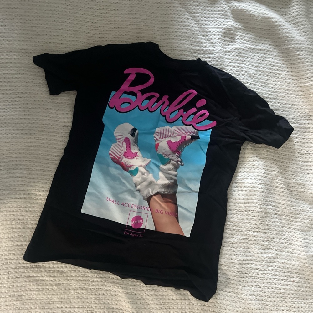 Barbie Black and Pink Kids T-Shirt